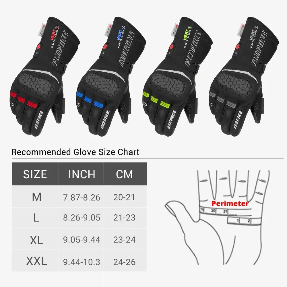 Motorcycle Heated Gloves Winter Heated Moto Gloves Warm Waterproof Rechargeable For Snowmobile Heating Thermal Gloves 3