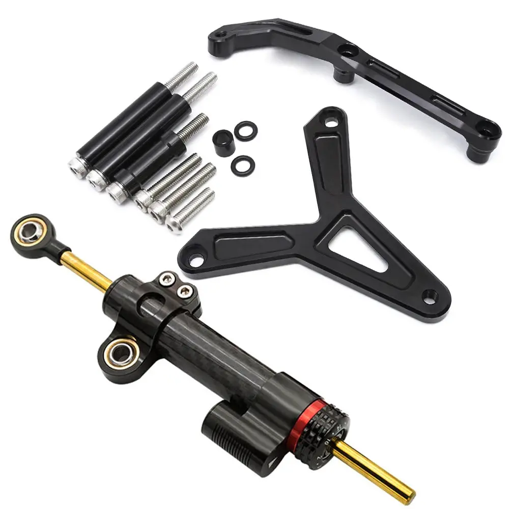 For Yamaha Tracer 900 Gt 2021 2022 2023 Cnc Aluminum Carbon Motorcycle Steering Damper Stabilizer Bracket Mounting Support Kit 8
