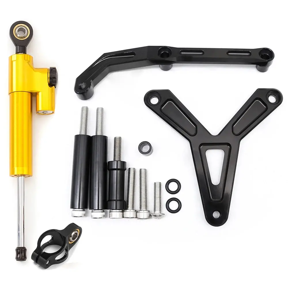 For Yamaha Tracer 900 Gt 2021 2022 2023 Cnc Aluminum Carbon Motorcycle Steering Damper Stabilizer Bracket Mounting Support Kit 11