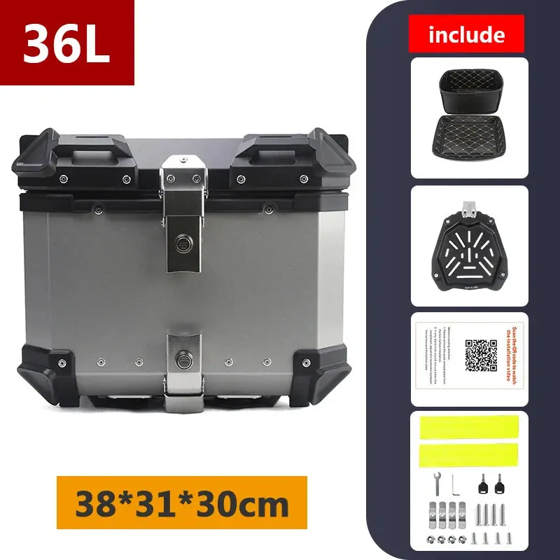 45L 55L 65L 80L 100L Aluminum Motorcycle Box Moto Top Case Rear Storage Luggage Trunk For Bmw R1200gs Lc R1250gs F800gs 19
