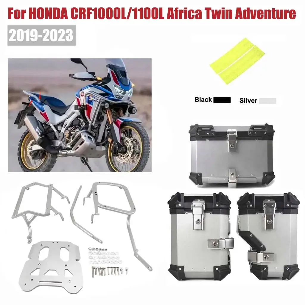 For Honda Crf1000l/1100L Africa Twin Adv 2019-2023 Motorcycle Trunk Side Luggage Case Pannier Frame Rear Top Box Helmet Topcase 1