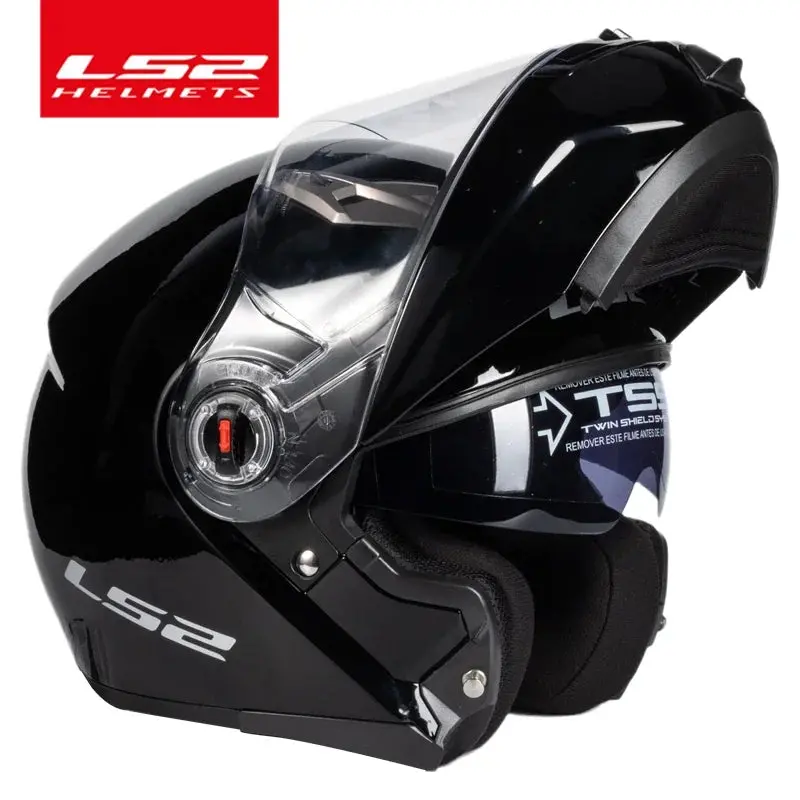 Capacete Original Ls2 Ff370 Flip Up Motorcycle Helmet Ls2 Dual Lens Modular Helmets With Sun Visor Casco Moto 9