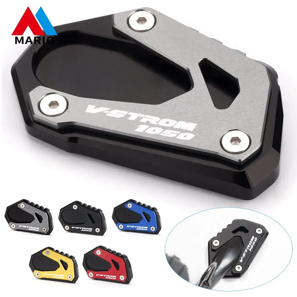 Motorcycle Foot Side Stand Enlarger Extension Kickstand Pad Plate Anti-Slip For Suzuki V-Strom 1000 1050 Vstrom V Strom 1050Xt 1