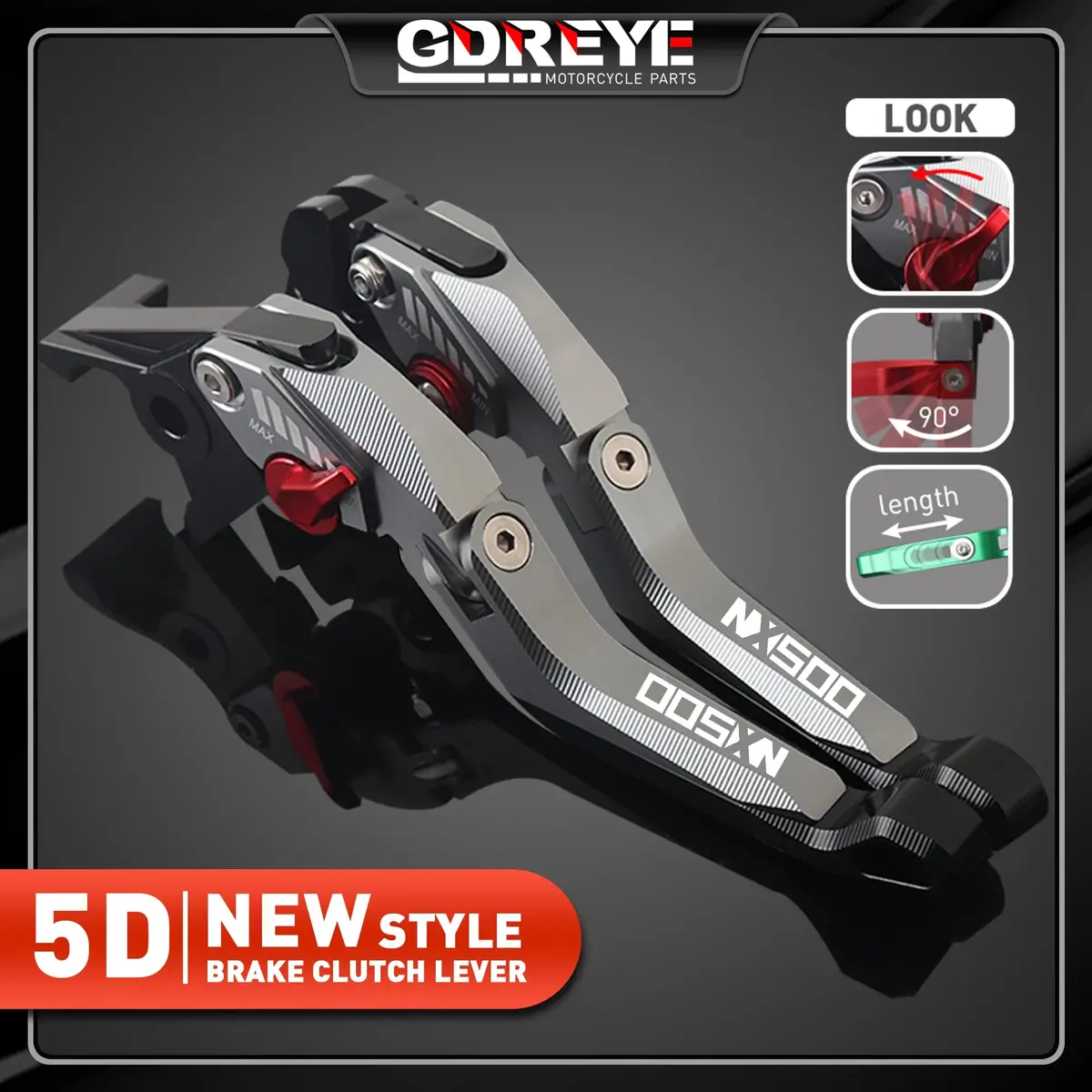 For Honda Nx500 Nx 500 2023 2024 Motorcycle Nx 500 Accessories Adjustable Extendable Nx500 5D Brake Clutch Levers 1