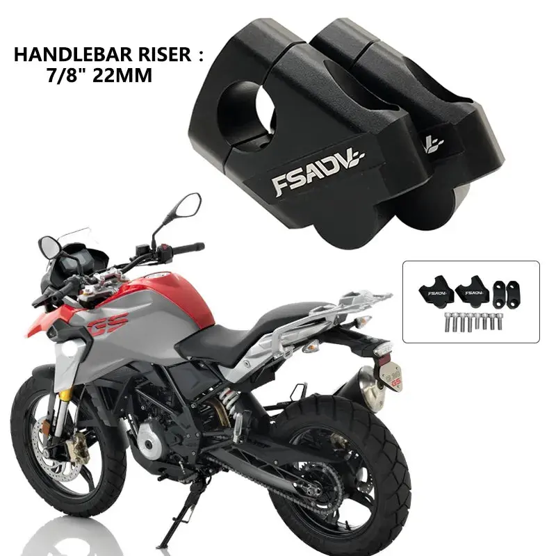 For Bmw G310gs G310r G310 G 310 Gs R 2017-2021 Motorcycle Handlebar Handle Bar Riser Heighten Extend Mount Clamp Adapter 1