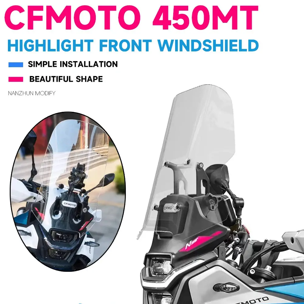 For Cfmoto 450Mt 450 Mt 450 Ibex 450 Motorcycle Accessori Windshield Windscreen Visor Wind Screen Deflector Kit Mt450 1