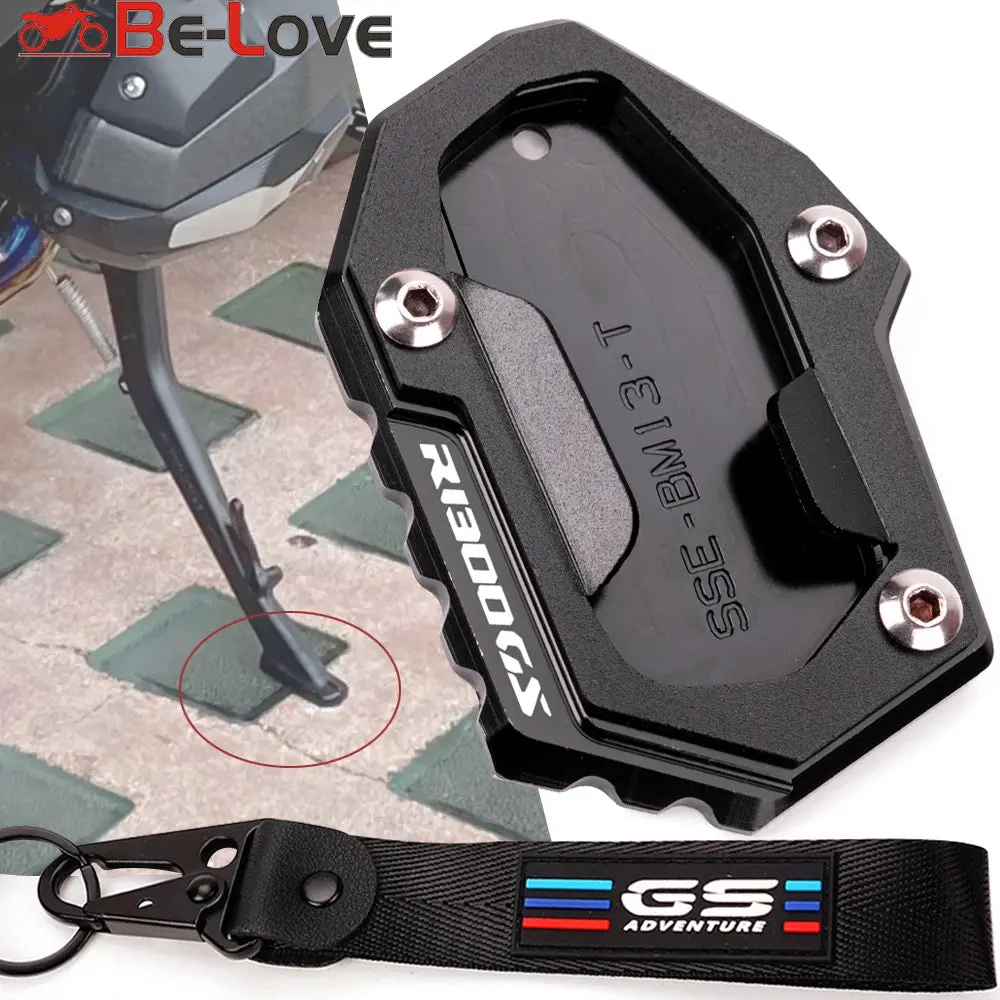 For Bmw R1300gs R 1300 Gs R 1300Gs 2024 + Accessories Motorcycle Kickstand Foot Side Stand Extension Pad Support Plate Keychain 1