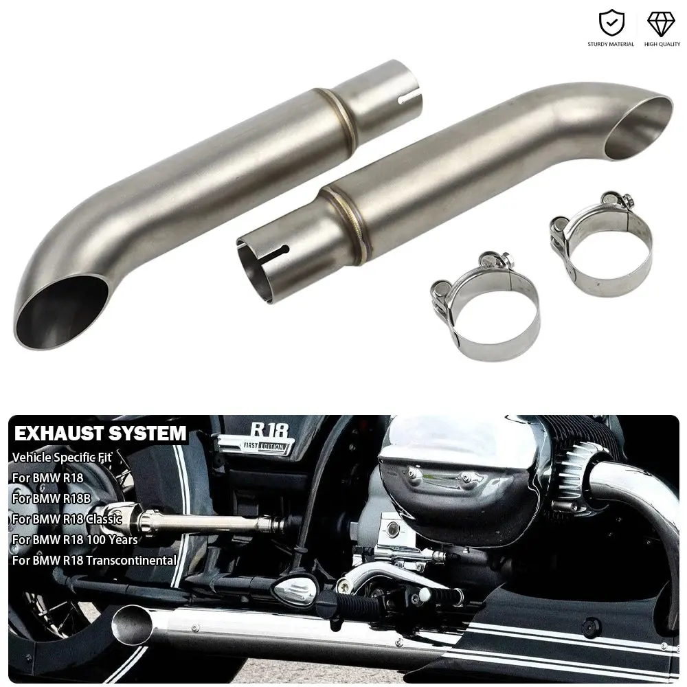 Short Gp Bobber Slip Ons Mufflers Tail Pipe Slip-On Exhaust System Fit For Bmw R18 100 Year R18b R 18 B/Classic/Transcontinental 1