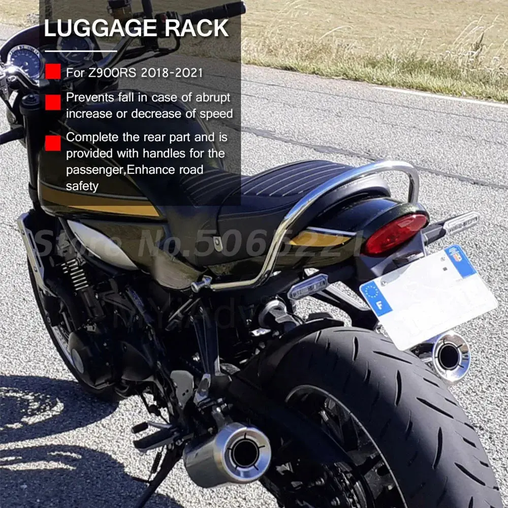 For Kawasaki Z900rs Z900 Z 900 Rs 900Rs Motorcycle Rear Luggage Rack Passenger Handgrip Armrest Rail Bar Support Bracket 2018-21 2