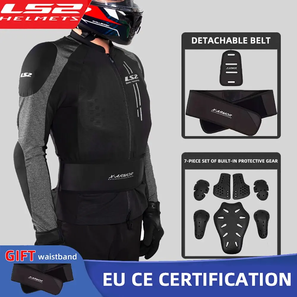 Ls2 Motorcycle Soft Armor Unisex Moto Jacket Motocross Riding Protective Gear Chest Shoulder Protection Ce Certification 5