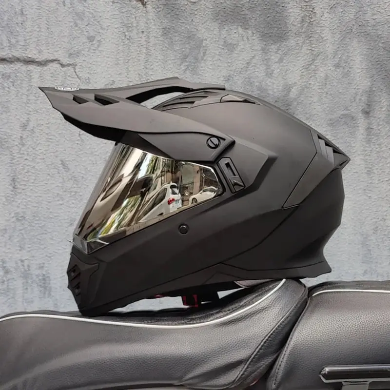 Orz DOT-certified full-face helmet designed for off-road ATVs and motorcycles, featuring an anti-glare brown lens for enhanced visibility and protection. - Image 25