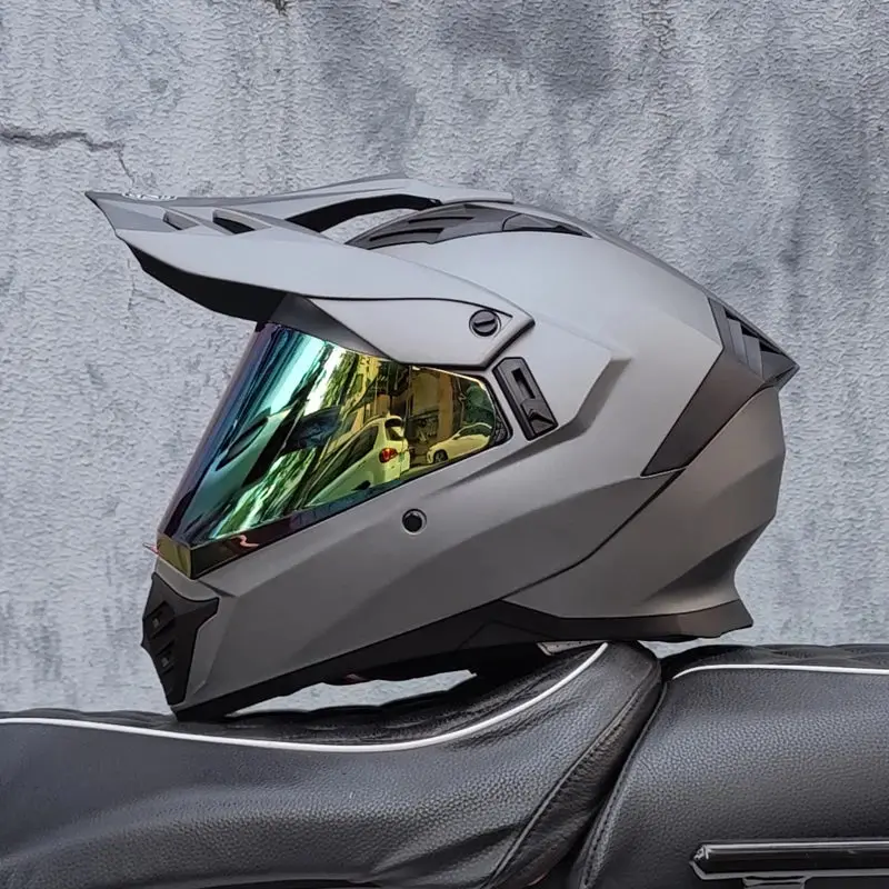 Orz DOT-certified full-face helmet designed for off-road ATVs and motorcycles, featuring an anti-glare brown lens for enhanced visibility and protection. - Image 20