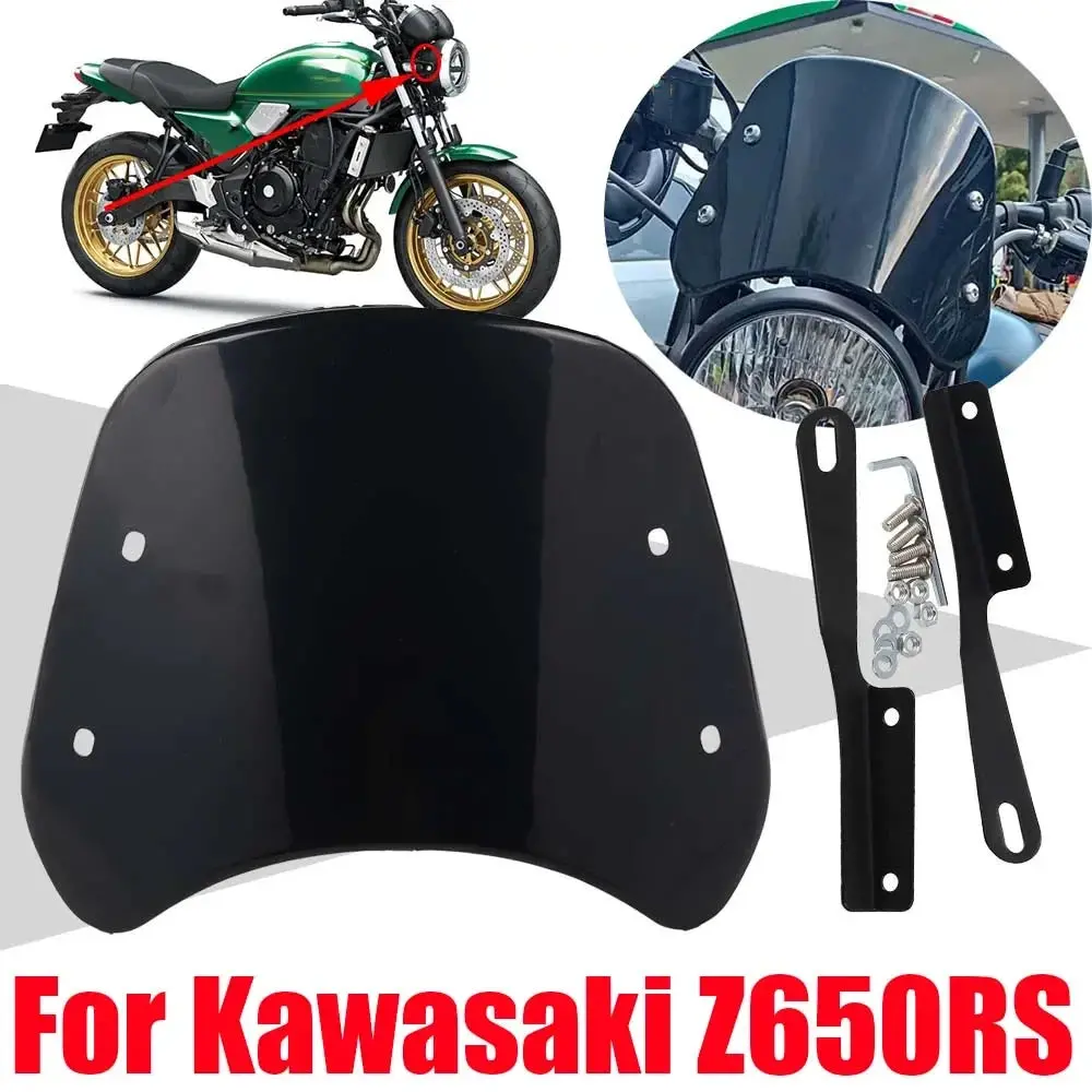 For Kawasaki Z650rs Z650 Z 650 Rs Z 650Rs Motorcycle Accessories Retro Windscreen Windshield Wind Screen Deflector Cover Guard 1