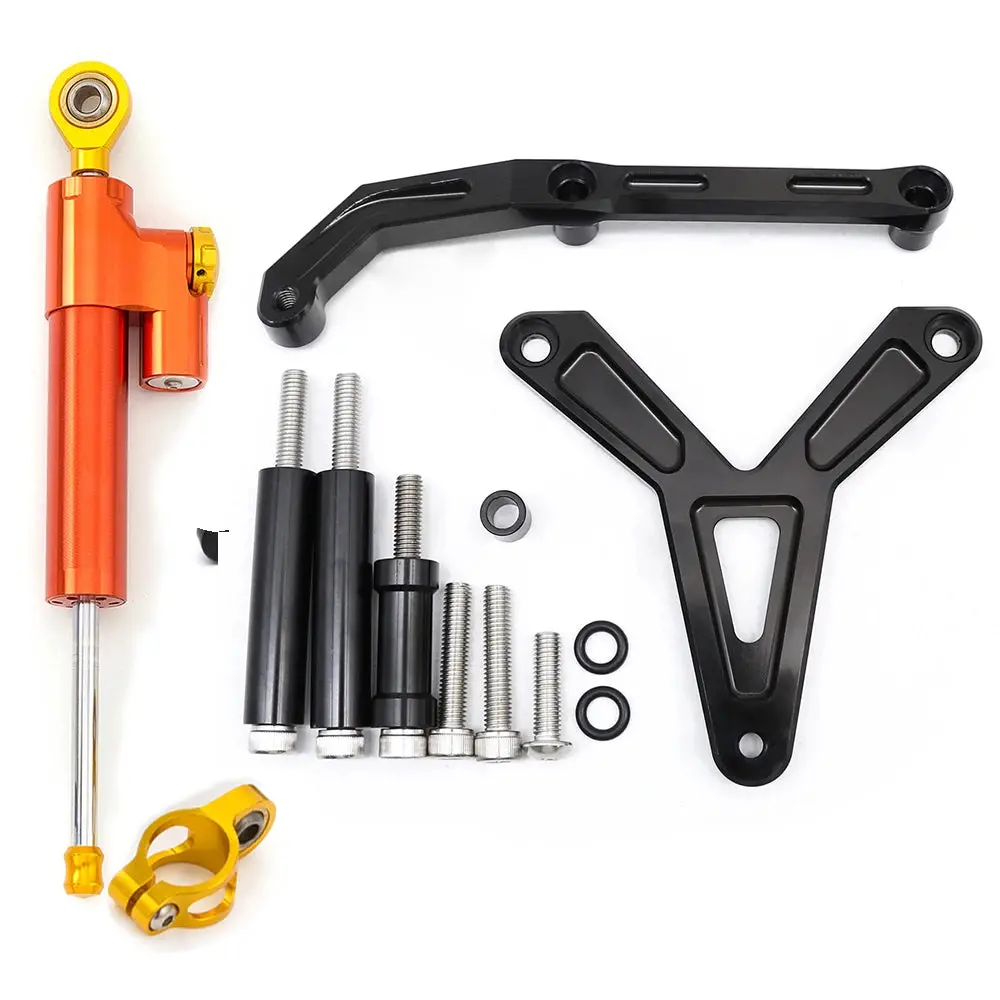 For Yamaha Tracer 900 Gt 2021 2022 2023 Cnc Aluminum Carbon Motorcycle Steering Damper Stabilizer Bracket Mounting Support Kit 11