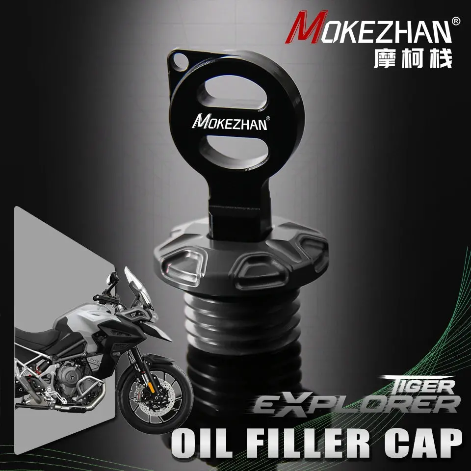 Motorcycle Cnc Anti Theft Engine Oil Filler Cap Plug Cover For Tiger Explorer 1200 Xc Xca Xcx Xr Xrt Xrx Low 2012-2024 Parts 1
