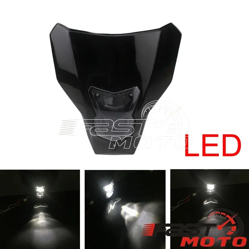 Led Crf Headlight Supermoto Redmoto Daytime Running Light Front Lamp Mask Fairing For Honda Crf Cr 125 250 450 110 R X Rx L 3