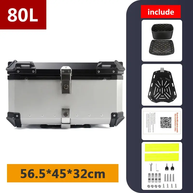 45L 55L 65L 80L 100L Aluminum Motorcycle Box Moto Top Case Rear Storage Luggage Trunk For Bmw R1200gs Lc R1250gs F800gs 11