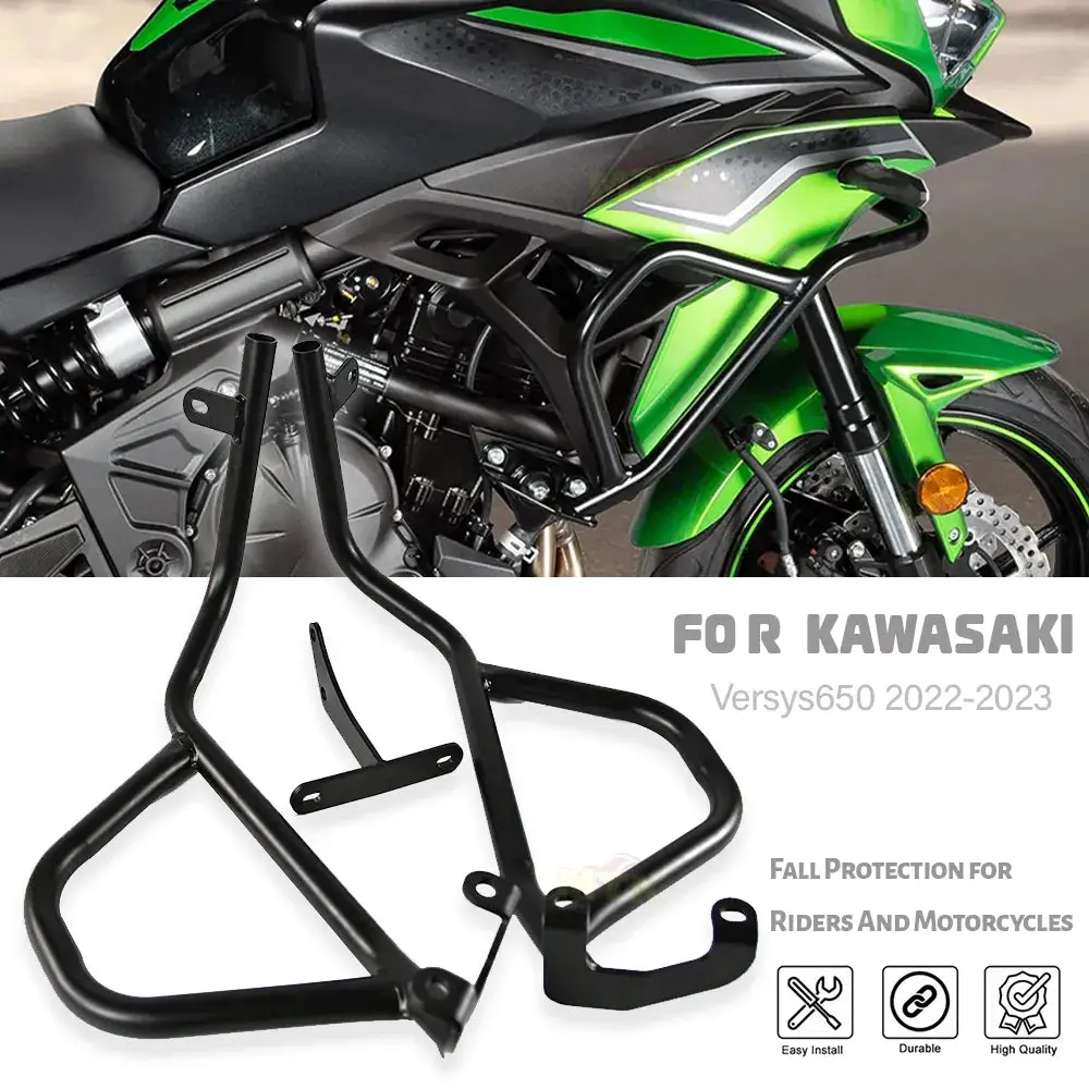 Mtk For Kawasaki Versys 650 Versys650 2022 2023 Motorcycle Crash Bar Engine Guard Fall Protection Bumper Accessories 1