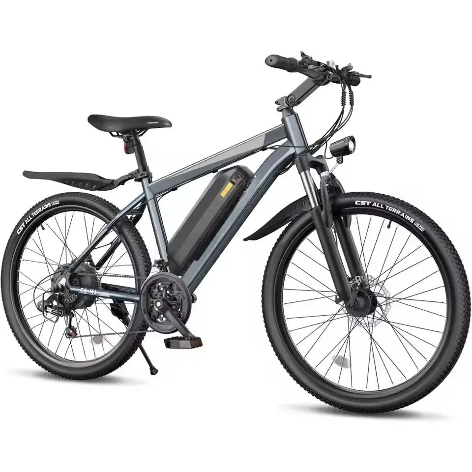 Electric Bike, Peak 1000W Ebike, 26 "Electric Mountain Bike 48V 374.4Wh Battery With Adjustable Stemm, Commuter E Bike 1