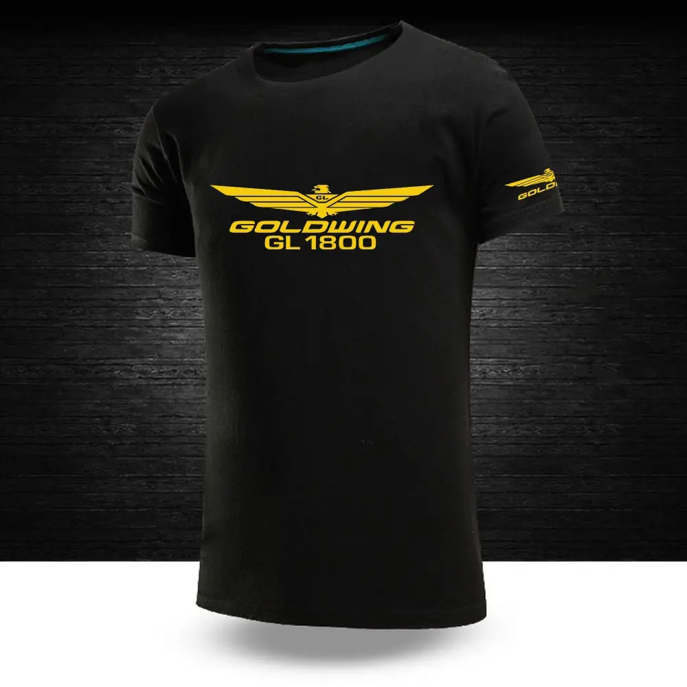 2023 New Summer Goldwing Gl1800 Gl1500 Motocycles Print Cotton Round Neck T Shirts Men's Streetwear Casual Hip Hop Short Sleeve 1
