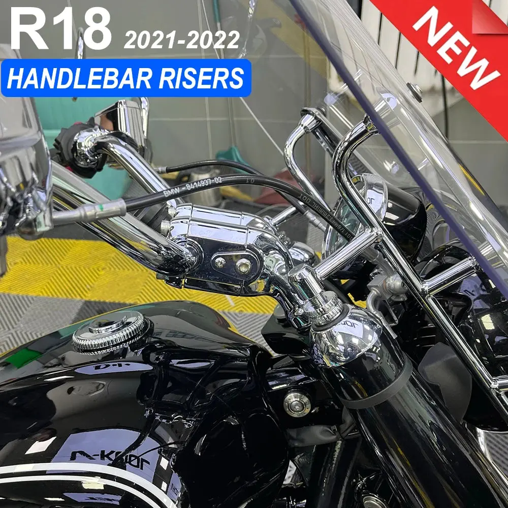 Motorcycle Handlebar Heightening Riser Clamp Back Move Mount Clamp Adapter Handle Bar Risers For Bmw R 18 R18 Classic 2021 2022 1