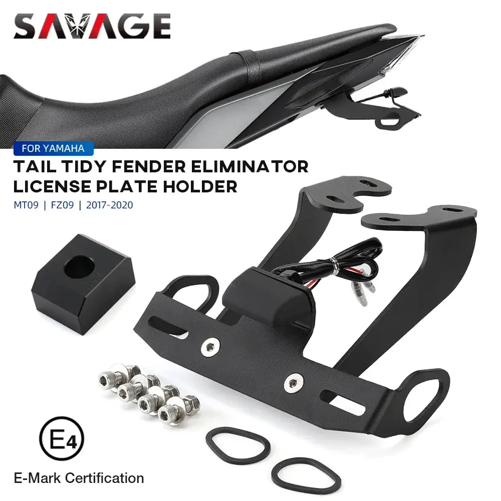 For Yamaha Mt-09/Sp Fz-09 2017-2020 Motorcycle License Plate Holder Led Light Tail Tidy Fender Eliminator Mt09 2018 Fz09 Mt 09 1