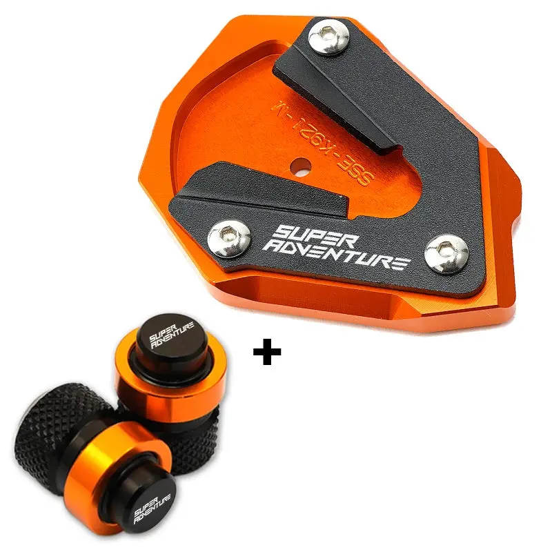 For Ktm 1290 Super Adventure S 1290 Sas 2021 2022 2023 Motorcycle Accessories Valve Caps Kickstand Foot Pad Side Stand Extension 10