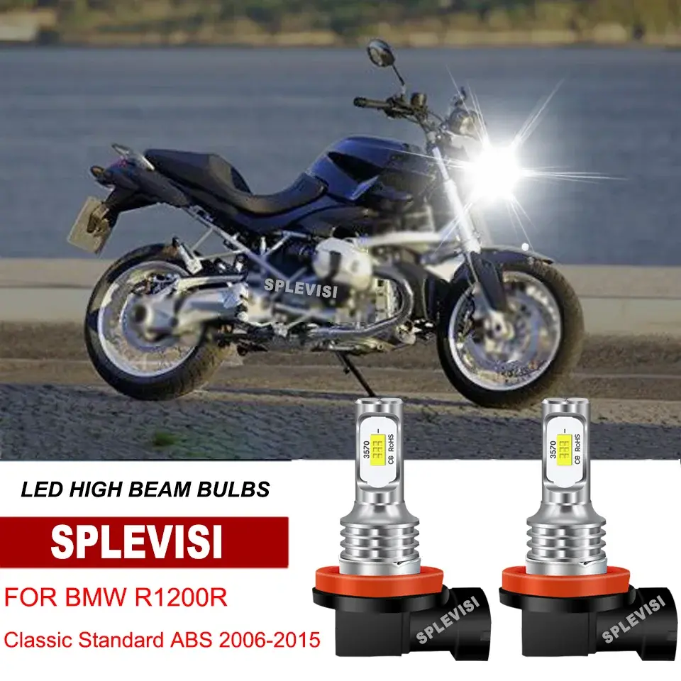 Motorcycle Light H11 H8 H9 Led Headlight High Beam Bulbs Fits For Bmw R1200r Classic Standard Abs 2006-2015 1