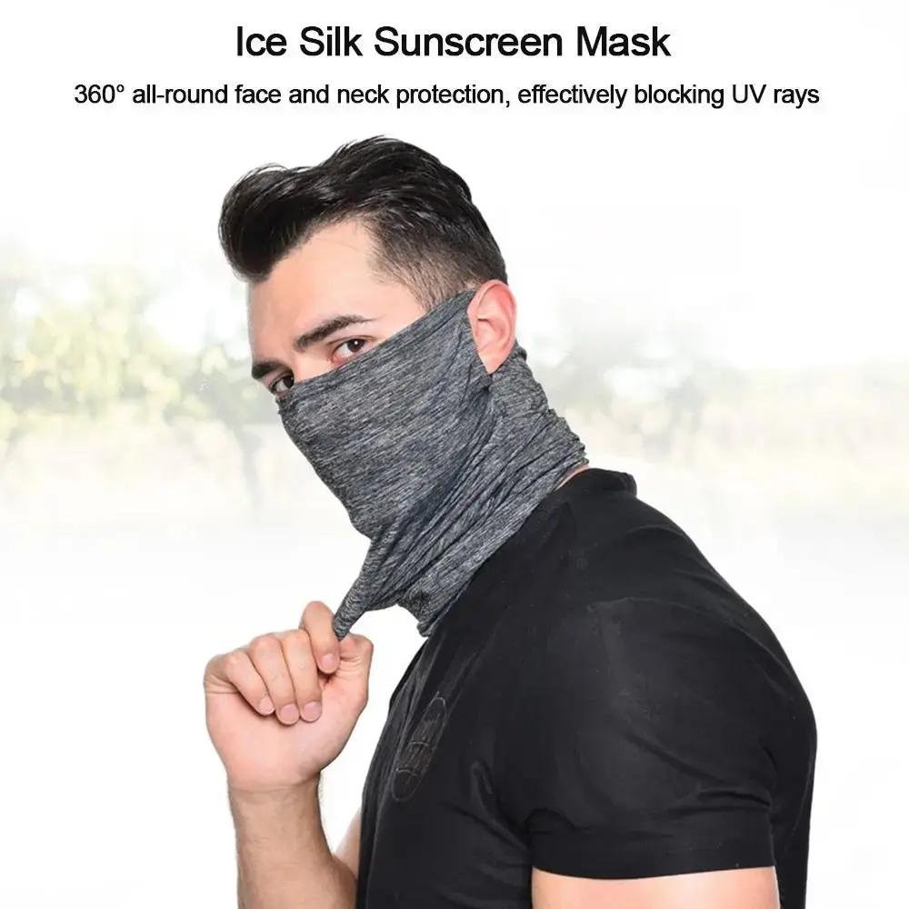 1Pc Ourdoor Cycling Hiking Camping Hunting Running Ice Silk Neck Tube Scarf Bandana Bike Anti-Uv Face Bandana Magic Scarf Women 2