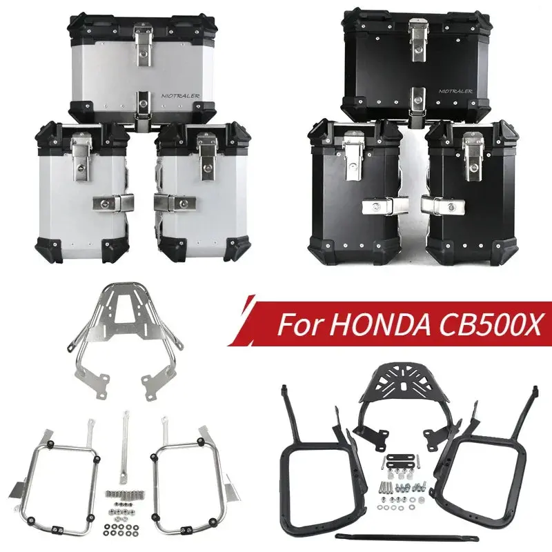 Motorcycle Side Panniers Rack Frame Top Box Case Saddlebag Bracket Pannier Stainless Steel Luggage Racks For Honda Cb500x 1