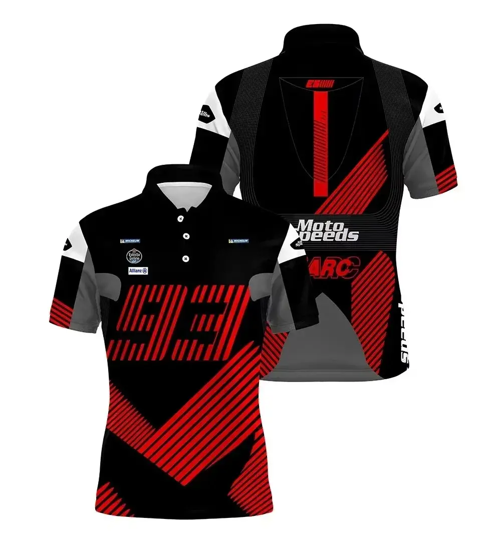 No.93 Rider Polo Shirt For Mens 2025-26 New Moto Gp Outdoor Extreme Sports Motorcycle Quick Drying Riding Suit Tees 5