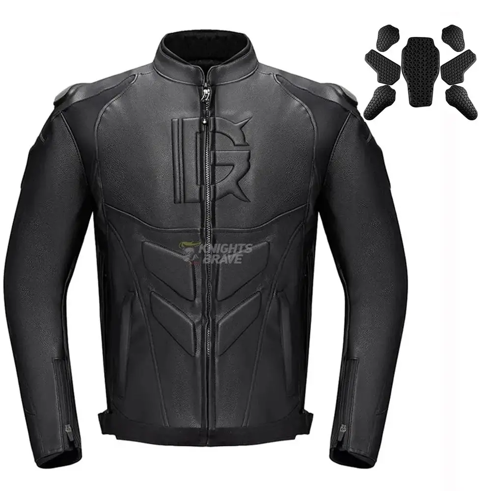 Leather Motorcycle Jacket Men's Chaqueta Moto Waterproof Moto Suit Motorbike Riding Jacket Motocross Jacket Motorcycle Clothing 7