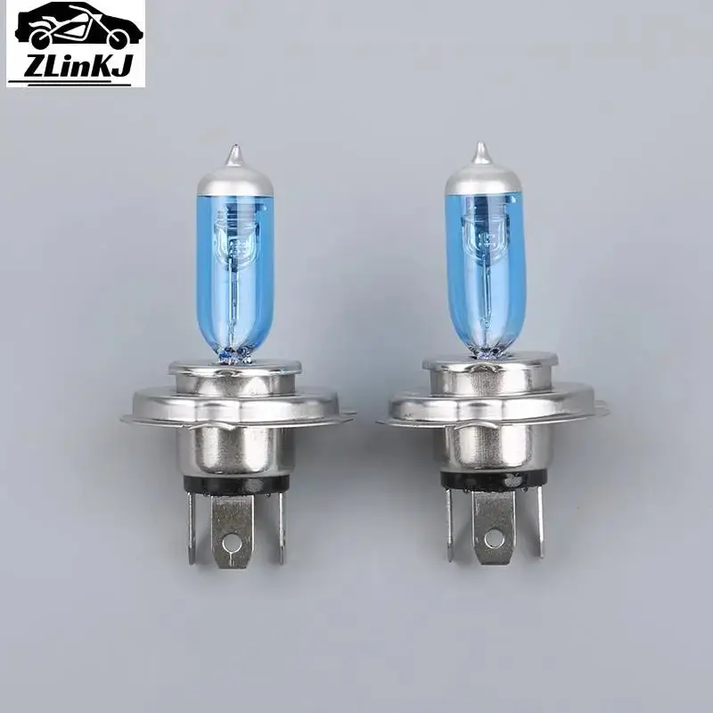 2Pcs High Quality Scooter Moped Motorcycle Headlight Bulb H4 P43t 12V 35/35W White Light 1
