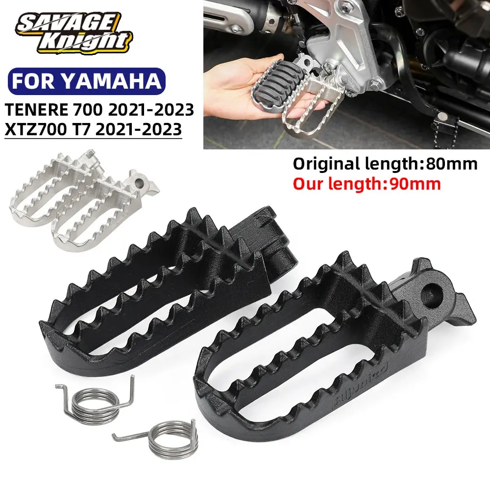 Lengthened Tenere 700 Front Footrest Foot Peg For Yamaha Tenere 700 World Raid Rally Xtz700 Rally Motorcycle Rider Foot Pedal 1
