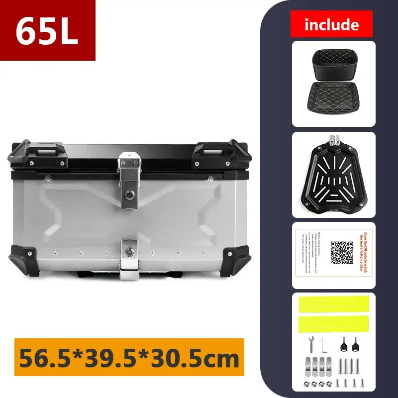 45L 55L 65L 80L 100L Aluminum Motorcycle Box Moto Top Case Rear Storage Luggage Trunk For Bmw R1200gs Lc R1250gs F800gs 9