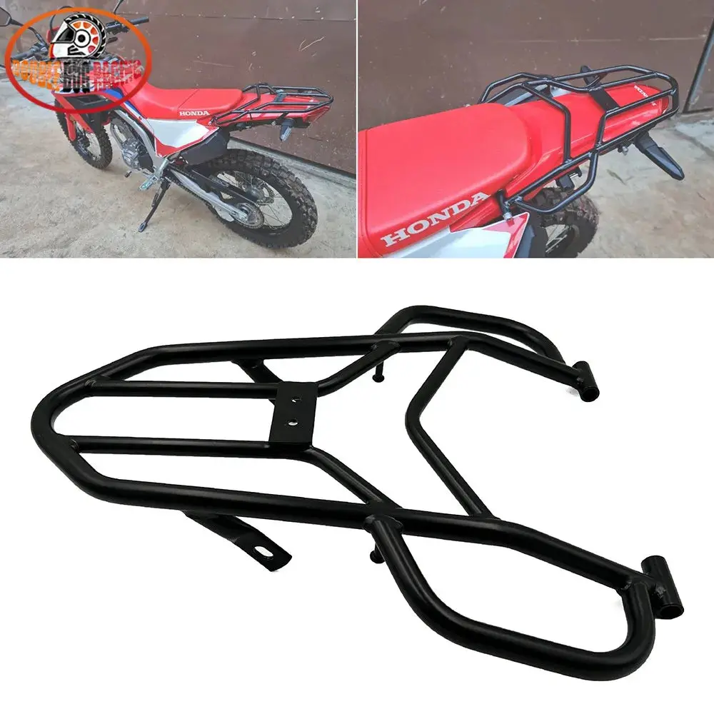 Motorcycle Rear Seat Luggage Rack With Handle Grip Support Shelf Fits For Honda Crf300l Crf300 Rally Crf 300 L 2021 2022 2023 1