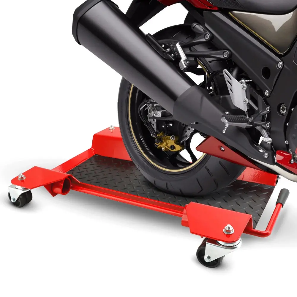 Areyourshop Motorcycle Centre Stand Moving Dolly Trolley Platform 360 Degree Casters 250Kg Trailer Moving Carrier For Motorbike 1