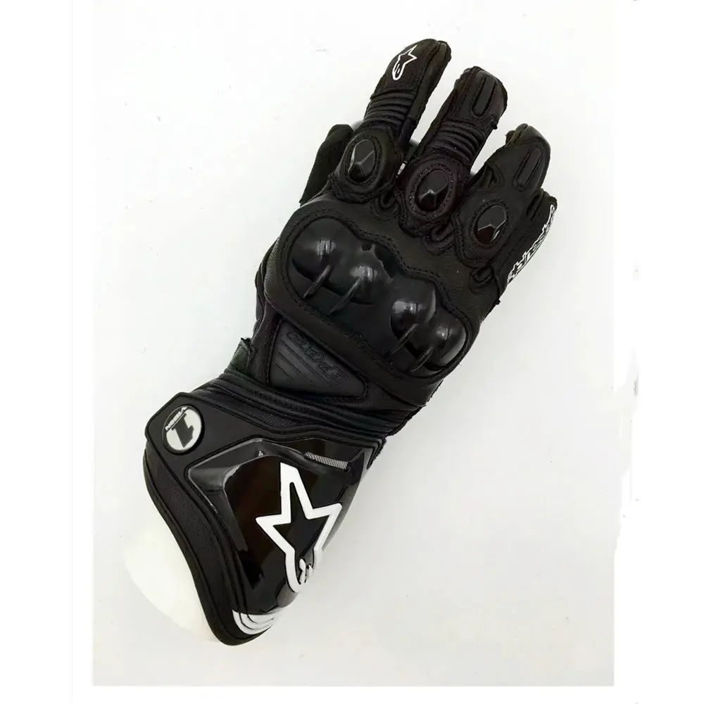 GP Pro Leather Motorcycle Gloves with Anti-Slip Grip and Fall Protection