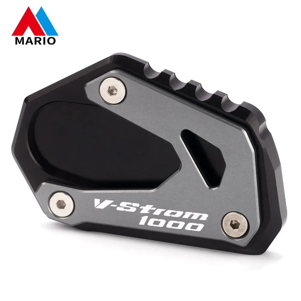 Motorcycle Foot Side Stand Enlarger Extension Kickstand Pad Plate Anti-Slip For Suzuki V-Strom 1000 1050 Vstrom V Strom 1050Xt 12