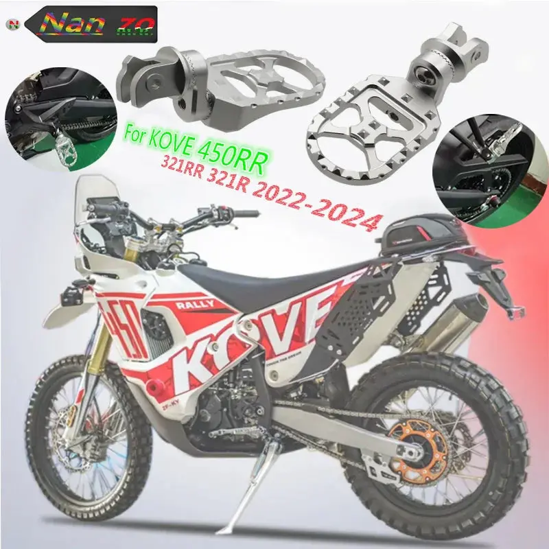 450 Rr Motorcycle Adjustable Front Footrest Rear Footrest Rotatable Foot Rest Footpegs Fit For Kove 450Rr 321Rr 321R 321 450 R R 1