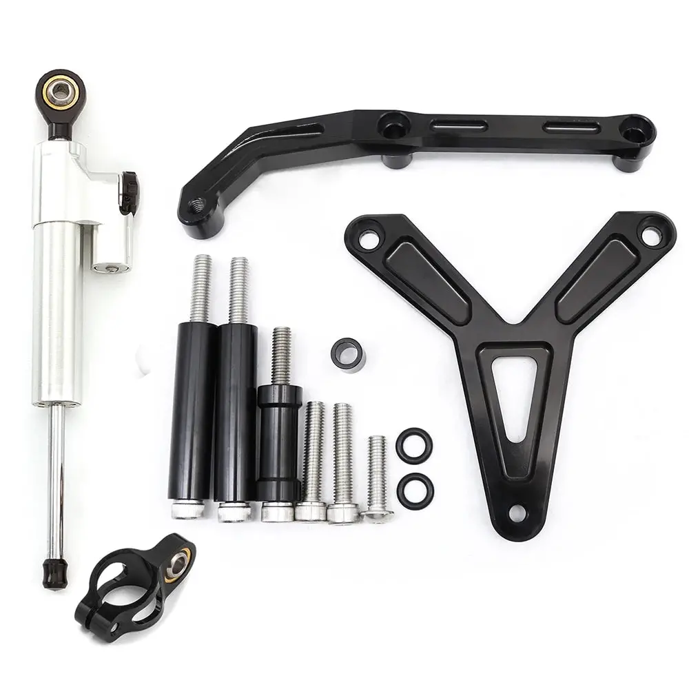 For Yamaha Tracer 900 Gt 2021 2022 2023 Cnc Aluminum Carbon Motorcycle Steering Damper Stabilizer Bracket Mounting Support Kit 13