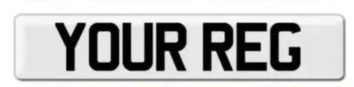 Stick On Number Plate 1