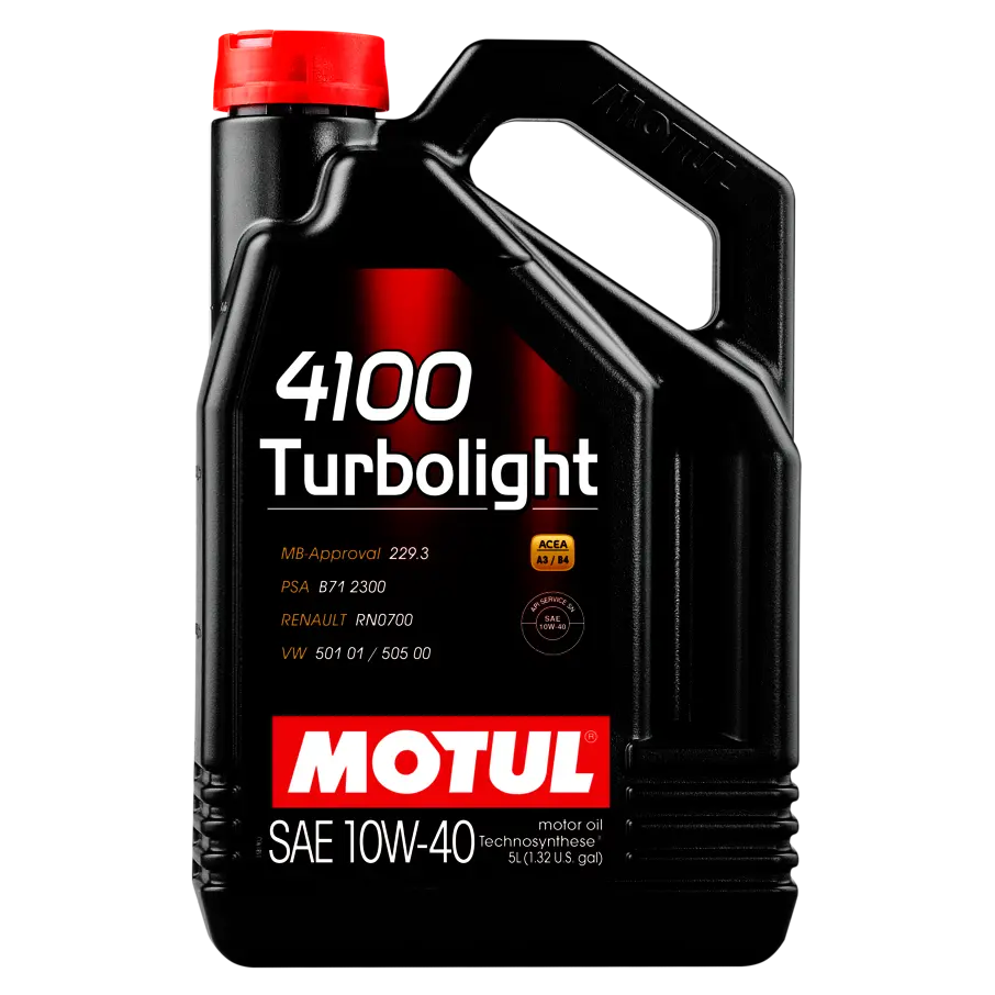 Motul 108645-Technosynthese 4100 Turbolight 10W40 5L Motor Oil, Black, Standard 1