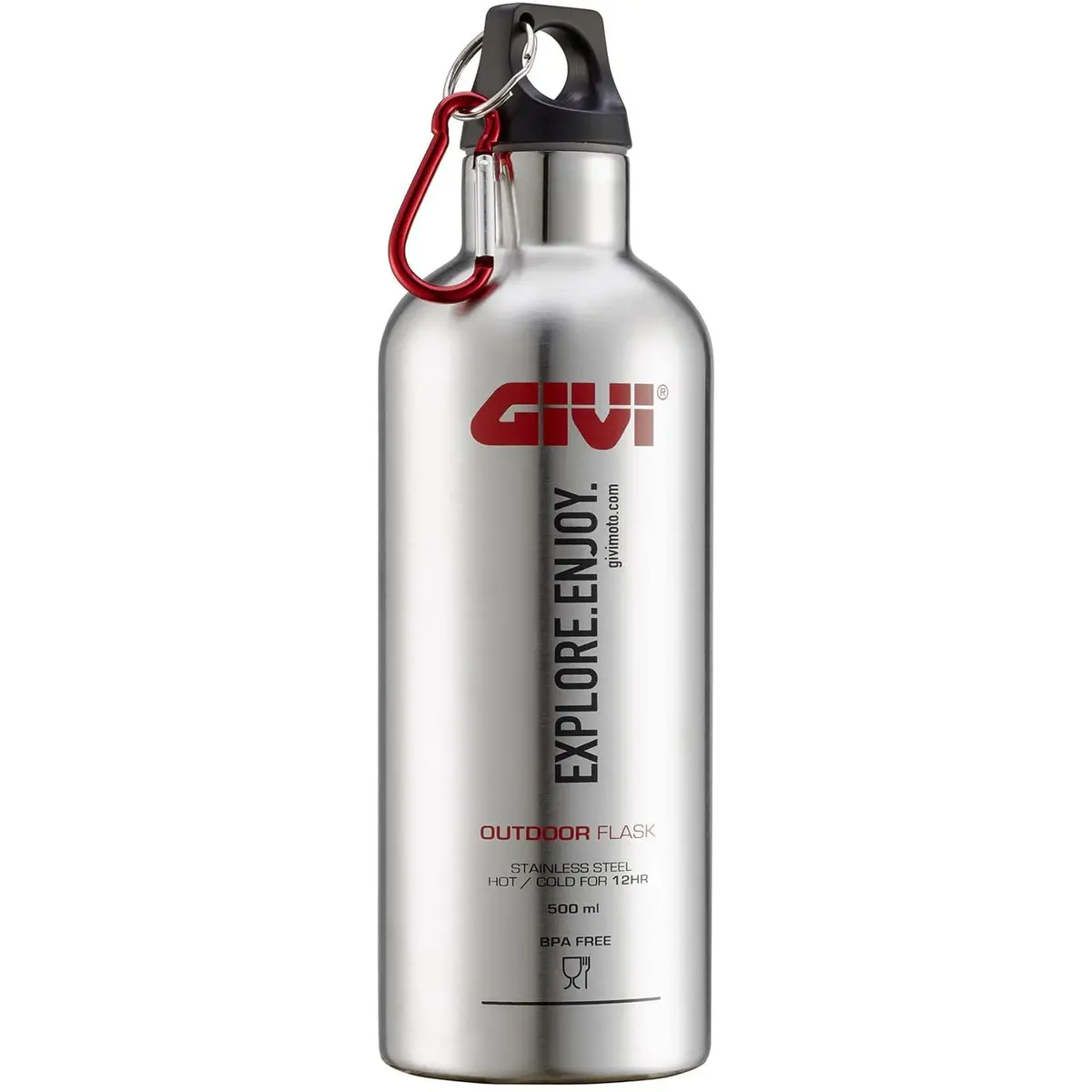Givi Stf500s-Moto Thermal Sports Bottle Stainless Steel 500Ml. Maintains 12H 1