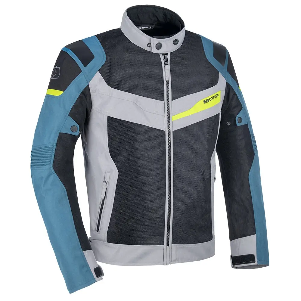 Oxford Tm21120 Dakar Men Summer Biker Jacket With Removable Lining And Waterproof Sizes 3Xl Camouflage Gray/Silver/Blue Or Green 3