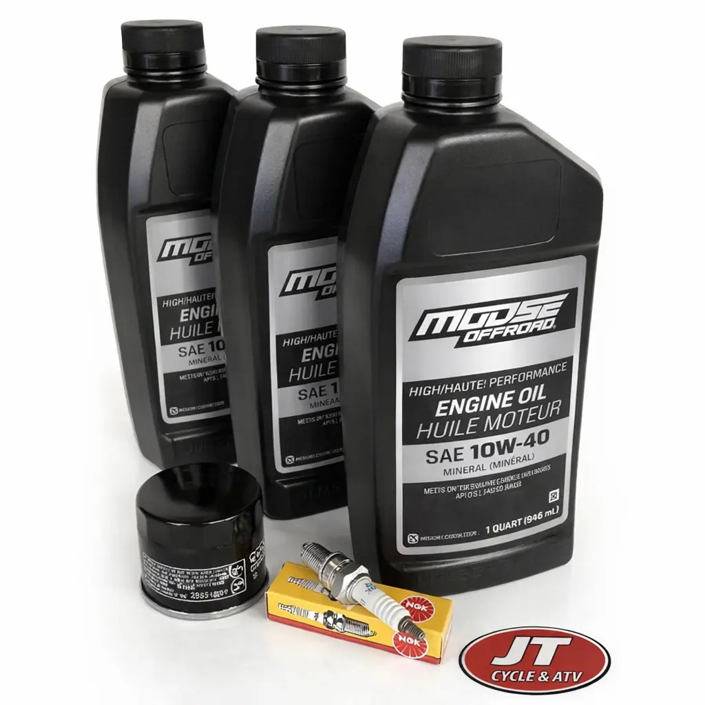 Honda Xr650l / Xr600r Oil Change Tune Up Kit – Moose Offroad Oil + Ngk Dpr7ea‑9 + Filter 1