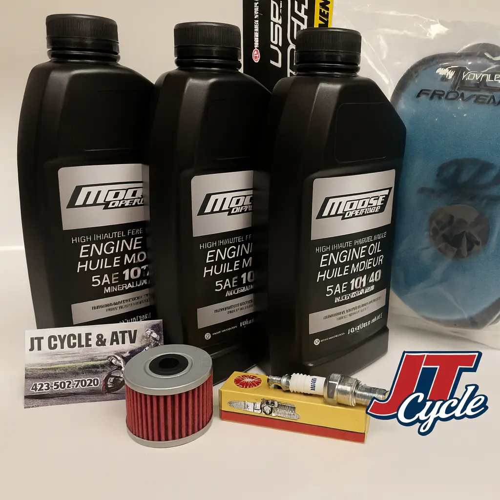 Honda Xr650l / Xr600r Oil Change Tune‑Up Kit – Moose Offroad 10W‑40 + Maxima Air Filter + Ngk Dpr7ea‑9 – Fits 1985‑Up 1