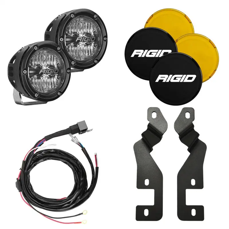 Rigid Industries | 2021+ Ford Bronco A-Pillar Light Mount Kit - Includes 4 Inch 360-Series - Drive Beam 1