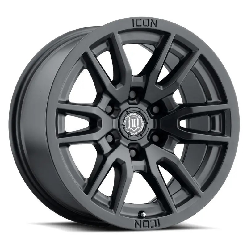 Icon Vector 6 17X8.5 6X5.5 25Mm Offset 5.75In Bs 95.1Mm Bore Satin Black Wheel 1