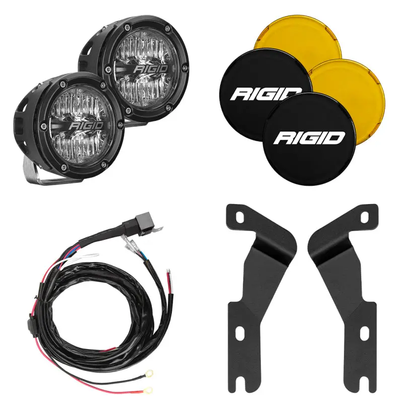 Rigid Industries | 2016-2022 Toyota Tacoma A-Pillar Light Kit With 4 Inch 360-Series Drive 1